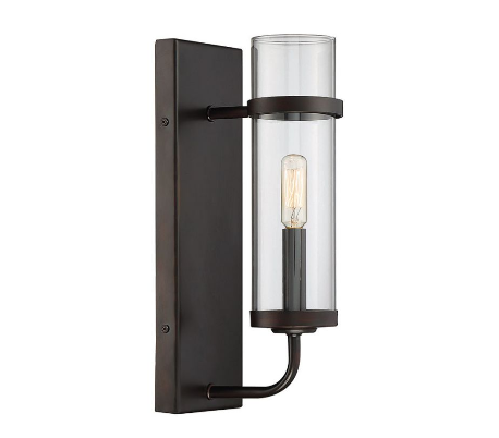 Olaf 1 Væglampe H42 cm - Antik kobber/Rustik natur