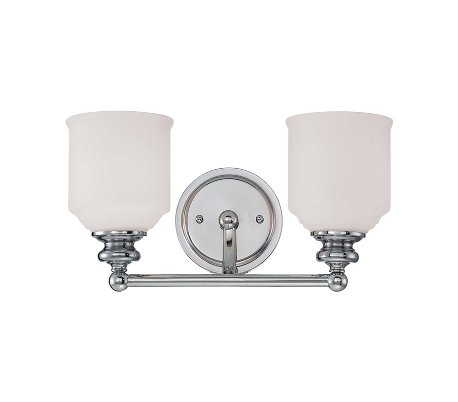 Melrose 2 Badeværelseslampe B37 cm - Varm messing/Opalhvid