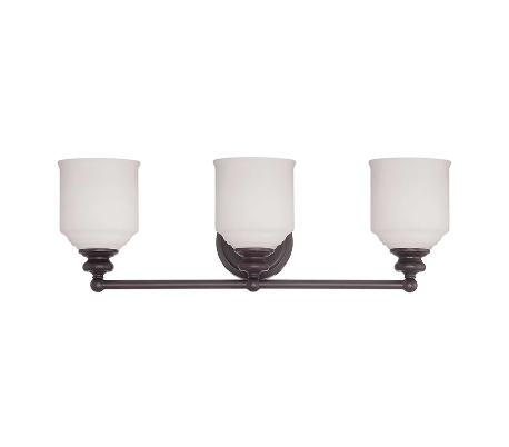 Melrose 3 Badeværelseslampe B61 cm - Poleret krom/Opalhvid