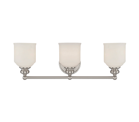 Melrose 3 Badeværelseslampe B61 cm - Antik bronze/Opalhvid