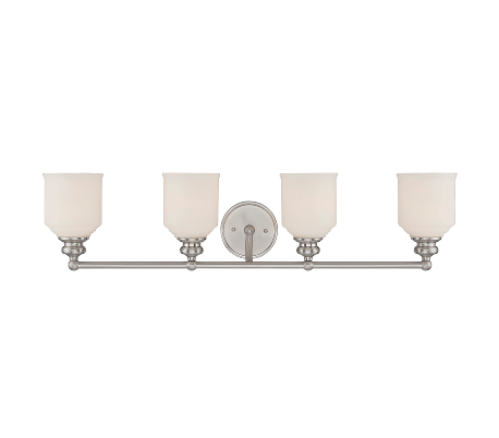 Melrose 4 Badeværelseslampe B85 cm - Antik bronze/Opalhvid