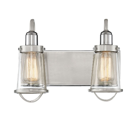 Kane 2 Badeværelseslampe B41 cm - Satineret nikkel/Opalhvid