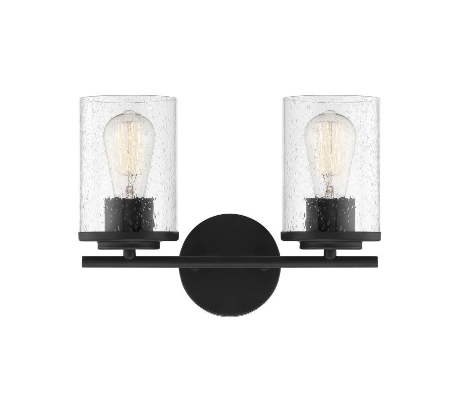 Melrose 2 Badeværelseslampe B37 cm - Antik bronze/Opalhvid