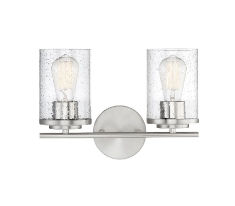 Marshall 2 Badeværelseslampe B34 cm - Mat sort/Klar med dråber