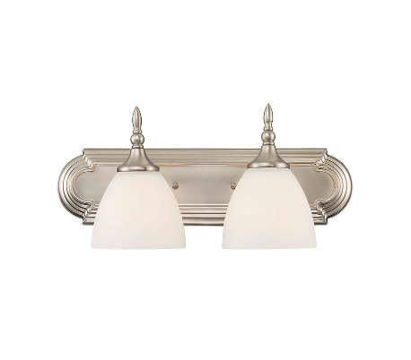 Herndon 2 Badeværelseslampe B46 cm - Antik bronze/Opalhvid