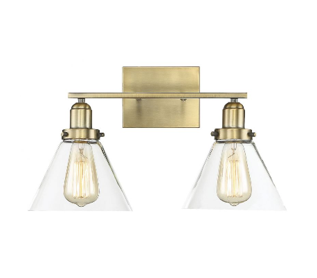 Drake 2 Badeværelseslampe B45 cm - Mat sort/Klar