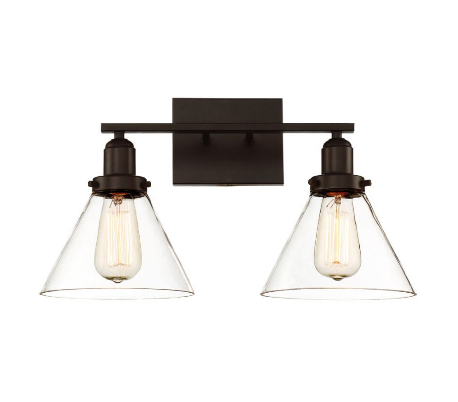 Drake 2 Badeværelseslampe B45 cm - Varm messing/Klar