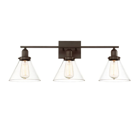 Drake 3 Badeværelseslampe B72 cm - Varm messing/Klar