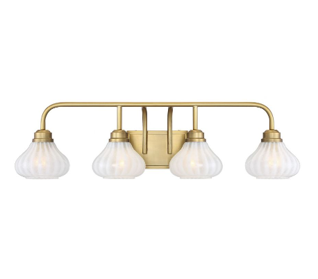 Darlington 4 Badeværelseslampe B86 cm - Satineret nikkel/Opalhvid