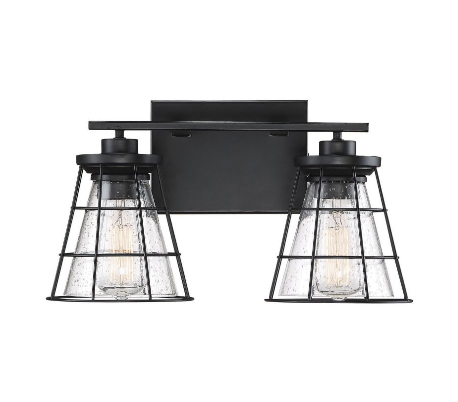 Dansk 3 Badeværelseslampe B54 cm - Galvaniseret metalgrå/Klar med dråbe effekt