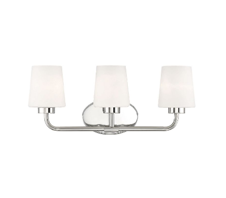 Capra 2 Badeværelseslampe B38 cm - Poleret nikkel/Frostet hvid