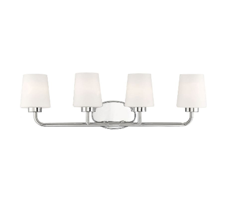 Capra 3 Badeværelseslampe B56 cm - Poleret nikkel/Frostet hvid