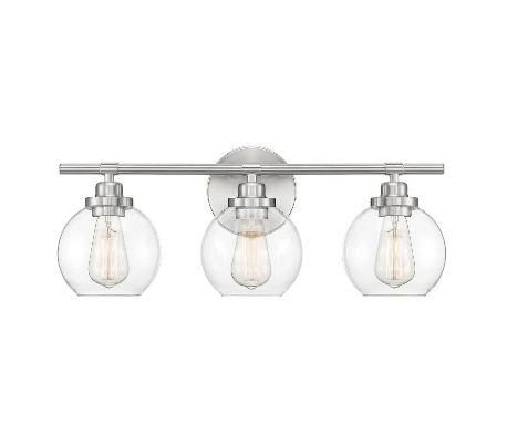 Carson 3 Badeværelseslampe B57 cm - Mat sort/Klar