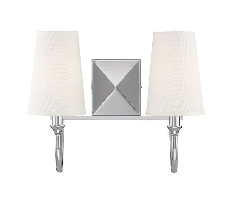 Cameron 2 Badeværelseslampe B38 cm - Mat sort/Hvid