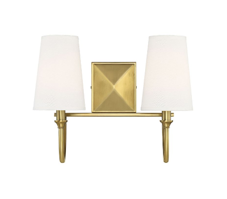 Cameron 2 Badeværelseslampe B38 cm - Poleret nikkel/Hvid