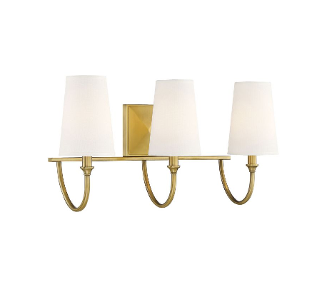 Cameron 3 Badeværelseslampe B61 cm - Poleret nikkel/Hvid