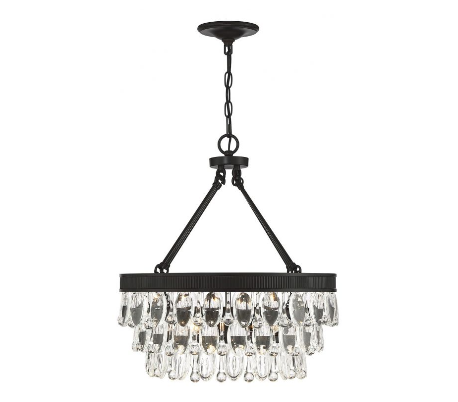 Connell 4 Badeværelseslampe B86 cm - Antik bronze/Klar med dråbe effekt