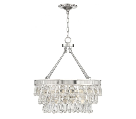 Windham 4 Lysekrone Ø51 cm - Antik bronze/Klar krystal