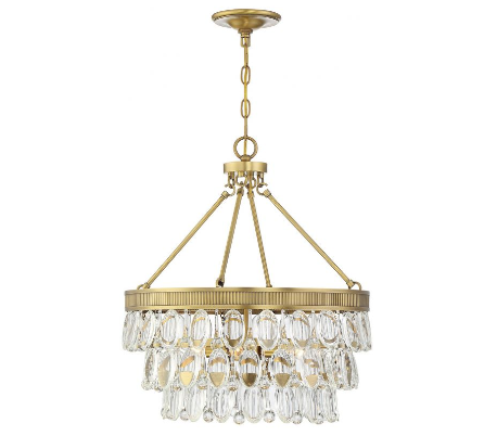 Windham 4 Lysekrone Ø51 cm - Poleret nikkel/Klar krystal