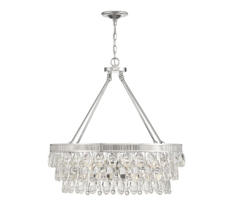 Windham 6 Lysekrone Ø71 cm - Antik bronze/Klar krystal