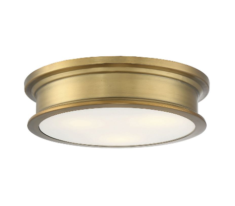 Watkins 3 Flush Plafond Ø41 cm - Poleret nikkel/Opalhvid
