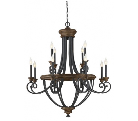 Westbrook 4 Lysekrone Ø56 cm - Antik gråhvid