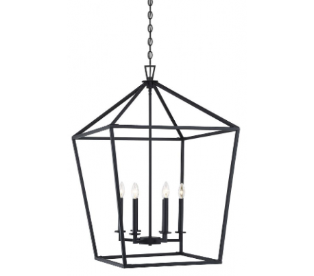 Townsend 6 Lysekrone 66 x 66 cm - Mat sort