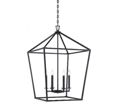 Townsend 6 Foyer Lysekrone 61 x 61 cm - Mat sort