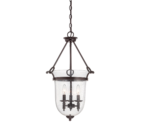 Trudy 3 Loftlampe Ø41 cm - Satineret nikkel/Klar med dråbe effekt