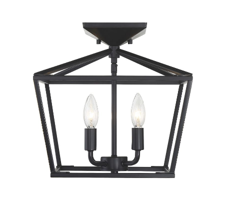 Townsend Plafond 33 x 33 cm - Mat sort