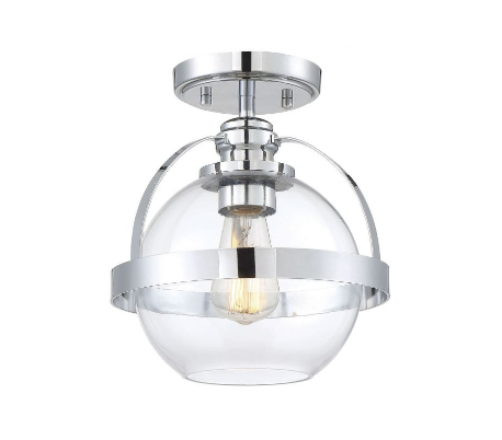 Pendleton 1 Plafond Ø24 cm - Mat sort/Klar