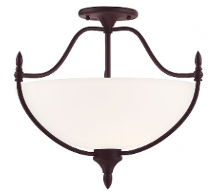 Grove 2 Plafond Ø36 cm - Antik bronze/Creme