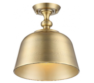 Berg 1 Semi-Flush Plafond Ø30 cm - Satineret nikkel