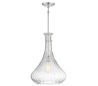 Bristo 1 Loftlampe Ø36 cm - Poleret nikkel/Klar rillet