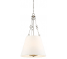 Austin 4 Loftlampe Ø46 cm - Satineret nikkel/Hvid