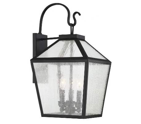 Woodstock 1 Væglampe H41 cm - Sort/Klar med dråbe effekt