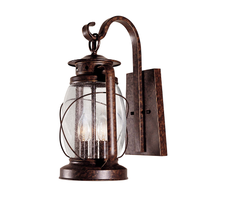 Smith Mountain 1 Væglampe H34 cm - Antik brun/Klar med dråbe effekt