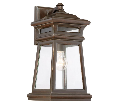 Taylor 2 Væglampe H50 cm - Antik guldbronze/Klar