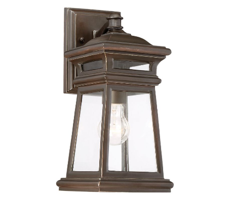 Taylor 1 Væglampe H41 cm - Antik guldbronze/Klar