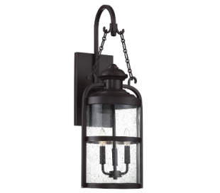 Palmer 4 Væglampe H85 cm - Patineret valnød/Klar med dråbe effekt