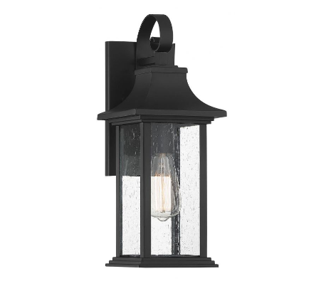 Enfield 1 Væglampe H56 cm - Oxideret sort/Klar med dråbe effekt