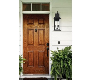 Hancock 1 Væglampe H59 cm - Mat sort/Klar med dråbe effekt 2