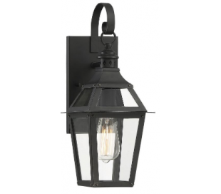 Harrison 1 Væglampe H46 cm - Mat sort/Klar med bølget effekt