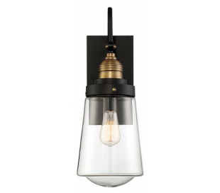 Mica 1 Væglampe H28 cm - Antik rustgrå/Klar med dråbe effekt 2