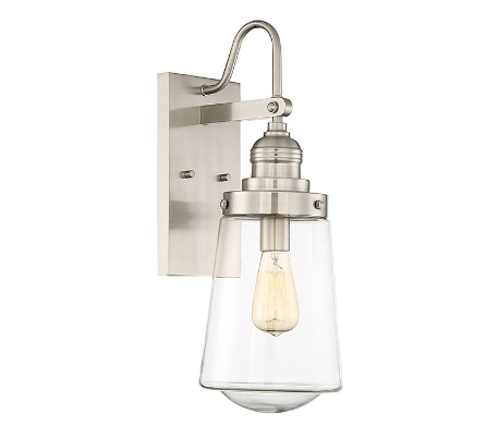 Macauley 1 Væglampe H34 cm - Vintage sort/Varm messing/Klar