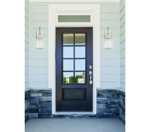 Macauley 1 Væglampe H34 cm - Vintage sort/Varm messing/Klar 2