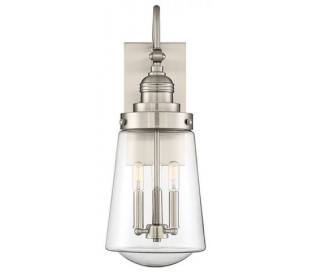 Macauley 3 Væglampe H60 cm - Vintage sort/Varm messing/Klar 2