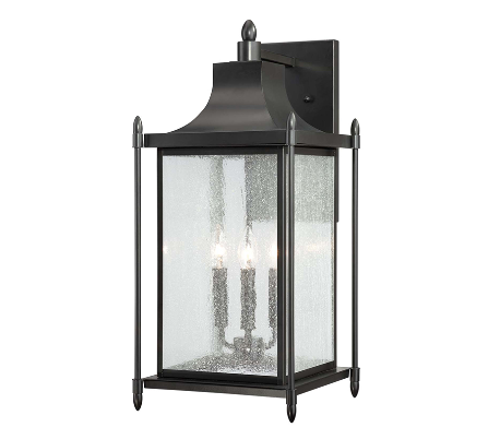 Dunnmore 1 Væglampe H46 cm - Sort/Klar med dråbe effekt