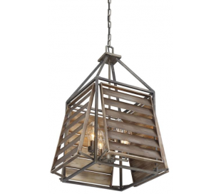 Harrison 3 Loftlampe 28 x 28 cm - Mat sort/Klar med bølge effekt 2