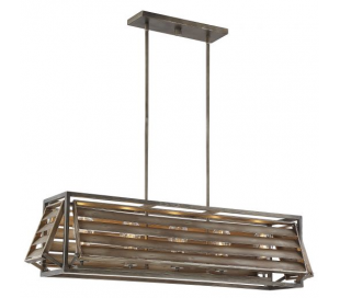 Hartberg 4 Loftlampe 52 x 52 cm - Antik gråsort/Rustik natur